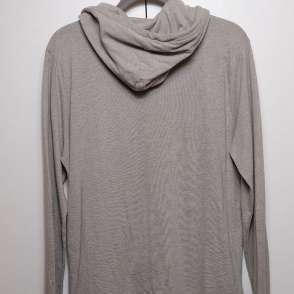 All Saints Grey Cotton Zip Up Hooded Sweatshirt - Picture 2 of 4